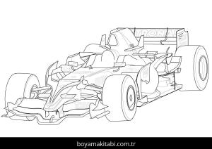 Formula 1 boyama sayfası – evde etkinlik, ücretsiz yazdır