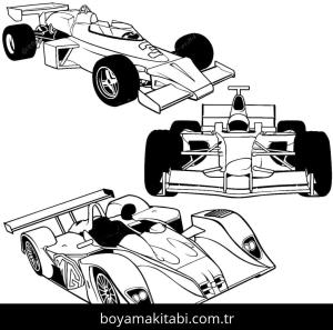 Formula 1 boyama sayfası – yaratıcılığı geliştirir, keyifli zaman