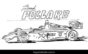 Formula 1 boyama sayfası – çocuk aktivitesi, PDF indir