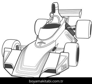 Formula 1 boyama sayfası – yaratıcılık, eğlenceli etkinlik