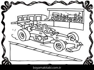 Formula 1 boyama sayfası – boyama etkinliği, çocuk aktivitesi