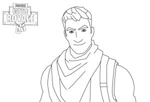 Fortnite Battle Royale boyama sayfası,  coloring page, Fortnite Karakteri Gülümseyen Adam, 