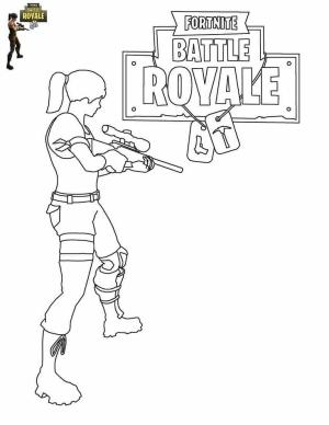 Fortnite Battle Royale boyama sayfası,  coloring page, Fortnite Battle Royale’deki Kız, 