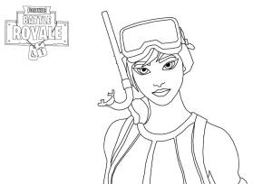 Fortnite Battle Royale boyama sayfası,  coloring page, Fortnite Battle Royale’ın Kız Karakteri, 