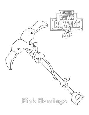 Fortnite Battle Royale boyama sayfası,  coloring page, Pembe Flamingo Fortnite, 