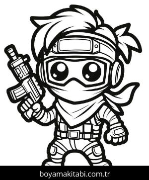 Fortnite boyama sayfası – kolay boyama, eğitici aktivite