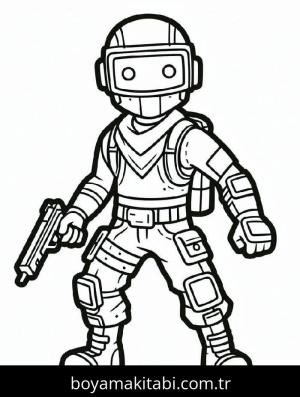 Fortnite boyama sayfası – sanatsal çalışma, çocuklar için