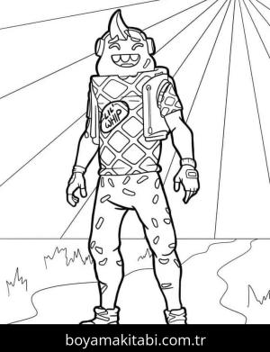 Fortnite boyama sayfası – çocuklar için, çizgi film temalı