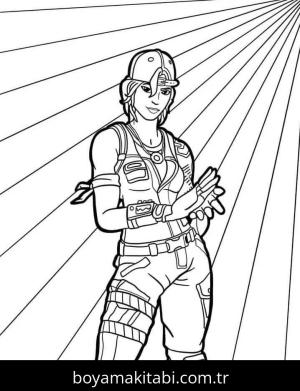 Fortnite boyama sayfası – çocuk aktivitesi, PDF indir