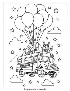 Fortnite boyama sayfası – renkli çizimler, okul öncesi