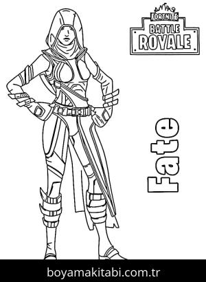 Fortnite boyama sayfası – boyama çalışması, yaratıcılığı geliştirir
