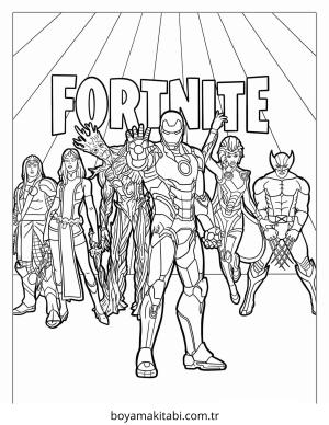 Fortnite boyama sayfası – kolay boyama, eğitici aktivite