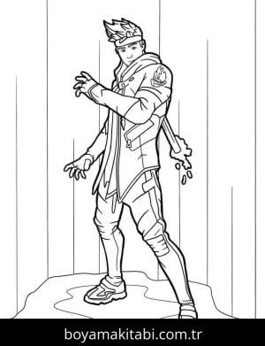 Fortnite boyama sayfası – basit çizim, kolay boyama