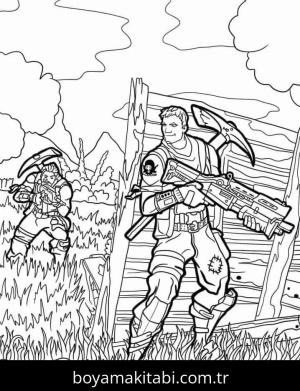Fortnite boyama sayfası – eğlenceli etkinlik, el becerilerini geliştirir