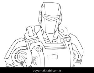 Fortnite boyama sayfası – basit çizim, kolay boyama