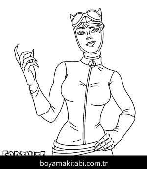 Fortnite boyama sayfası – basit çizim, kolay boyama