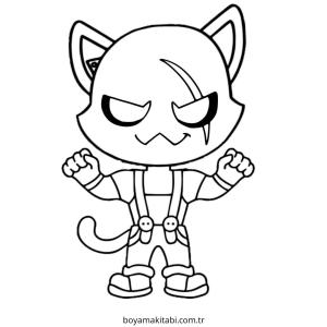 Fortnite boyama sayfası – çizgi film temalı, basit çizim