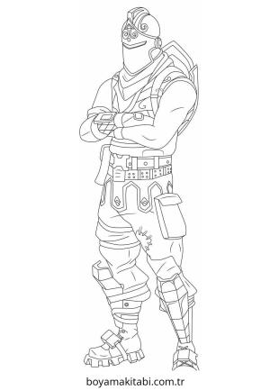 Fortnite boyama sayfası – basit çizim, kolay boyama