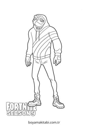 Fortnite boyama sayfası – PDF indir, sevimli karakter