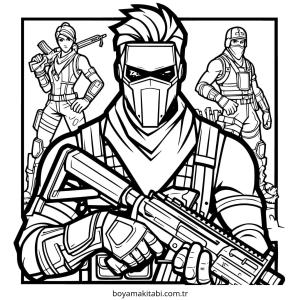 Fortnite boyama sayfası – el becerilerini geliştirir, boyama çalışması