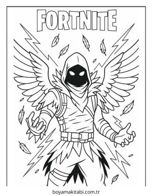 Fortnite boyama sayfası – boyama çalışması, yaratıcılığı geliştirir