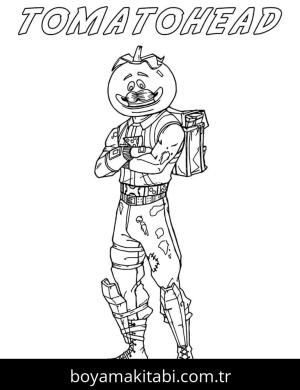 Fortnite boyama sayfası – çocuklar için, çizgi film temalı