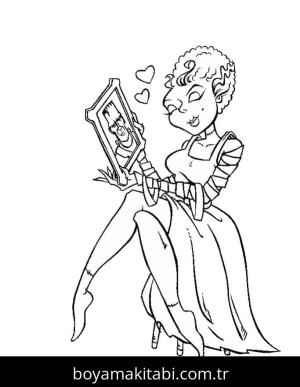 Frankenstein boyama sayfası – çocuklar için, çizgi film temalı