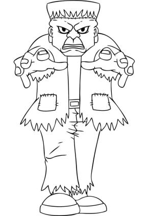 Frankenstein boyama sayfası,  coloring page, Frankenstein kızgın, 