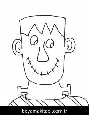 Frankenstein boyama sayfası – kolay boyama, eğitici aktivite