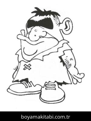 Frankenstein boyama sayfası – basit çizim, kolay boyama