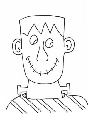 Frankenstein boyama sayfası,  coloring page, Basit Frankeştayn, 