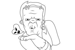 Frankenstein boyama sayfası,  coloring page, Frankeştayn Aşkı, 