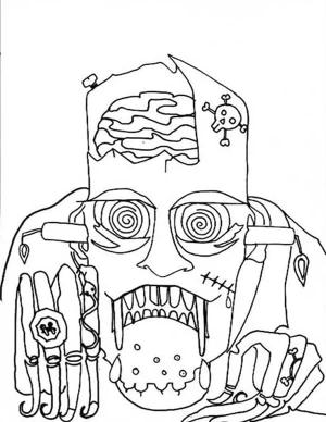 Frankenstein boyama sayfası,  coloring page, Korkunç Frankeştayn, 