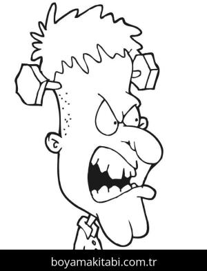 Frankenstein boyama sayfası – okul öncesi, evde etkinlik