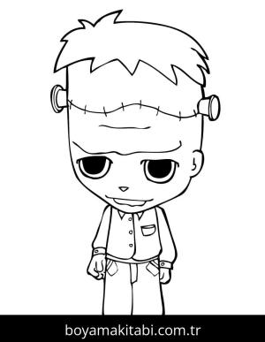 Frankenstein boyama sayfası – ücretsiz yazdır, boyama etkinliği