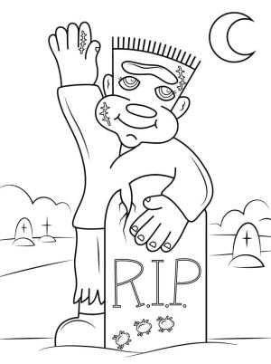 Frankenstein boyama sayfası,  coloring page, Gece Frankeştayn, 