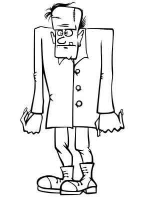 Frankenstein boyama sayfası,  coloring page, Cadılar Bayramı Frankenstein Resmi, 