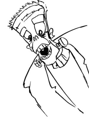 Frankenstein boyama sayfası,  coloring page, Frankenstein’ın çizimi, 