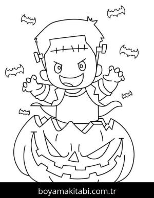 Frankenstein boyama sayfası – keyifli zaman, renkli çizimler