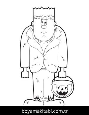 Frankenstein boyama sayfası – keyifli zaman, renkli çizimler