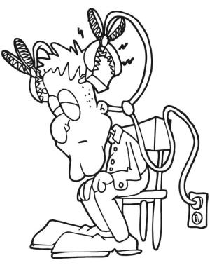 Frankenstein boyama sayfası,  coloring page, Uyuyan Frankeştayn, 