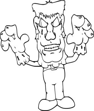 Frankenstein boyama sayfası,  coloring page, Frankeştayn Kostümü, 