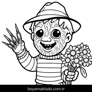 Freddy Krueger boyama sayfası – ücretsiz yazdır, boyama etkinliği