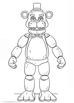 Freddy boyama sayfası,  coloring page, Freddy Ayakta, 