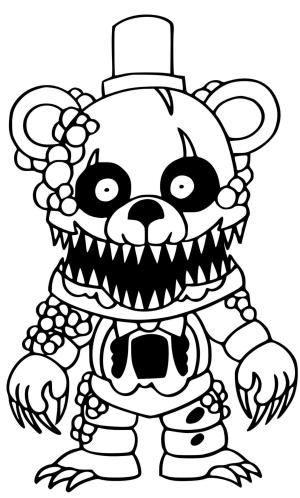 Freddy boyama sayfası,  coloring page, Küçük Ürpertici Freddy, 