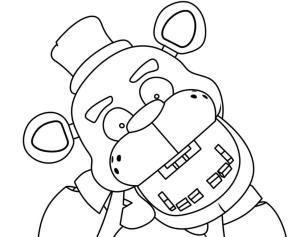 Freddy boyama sayfası,  coloring page, Freddy Yüz, 