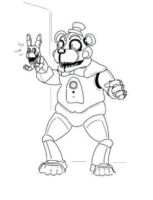 Freddy boyama sayfası,  coloring page, Freddy Kapıyı çalar, 