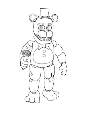 Freddy boyama sayfası,  coloring page, Gülüyor Freddy, 