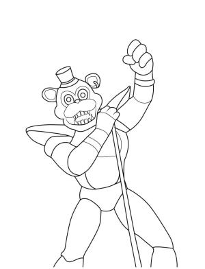 Freddy boyama sayfası,  coloring page, Basit Freddy, 