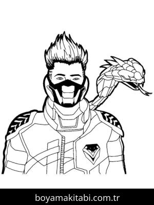 Free Fire boyama sayfası – sanatsal çalışma, çocuklar için